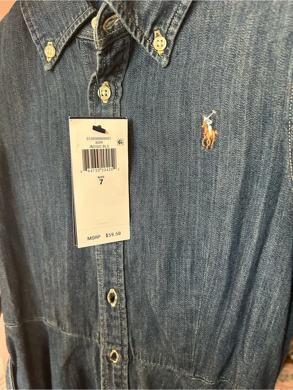 Ralph Lauren Blue Denim Shirt Dress